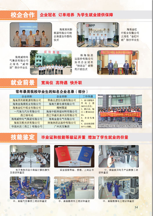 海南省工业学校2019招生简章15